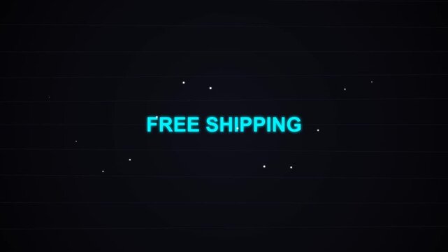 Animated White Delivery Truck Driving Through Space with Free Shipping