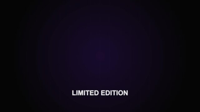 Elegant Glowing Diamond Motion Graphic Limited Edition Text