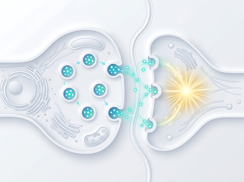 Abstract 3D rendering of molecular structures in motion.