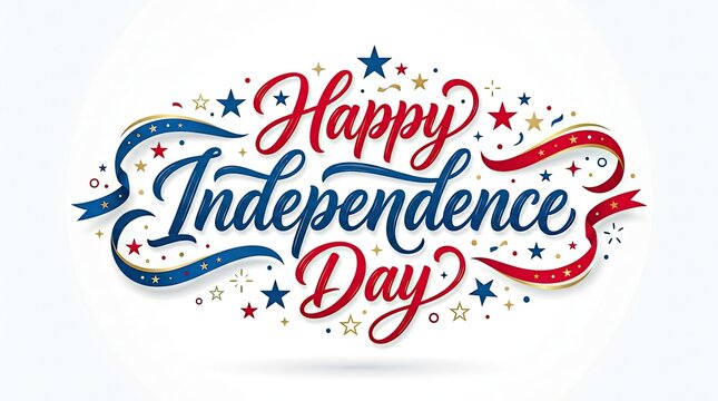 Happy independence day banner patriotic celebration graphics for july 4th national day