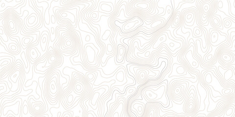 Abstract white topographic contour map background with soft beige contour elevations, seamless geographic terrain texture, fluid organic curves and clean contemporary landscape design pattern © Noor Al Barakah