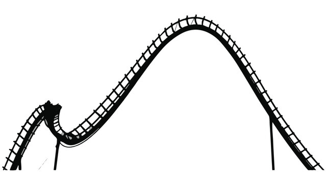 Thrilling Roller Coaster Ride on a High Track.