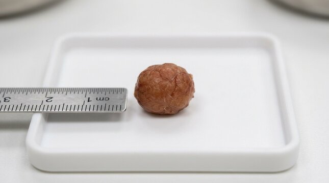 Pancreatic Insulinoma Surgical Specimen on White &mdash; Endocrine Surgery Lab Medical Stock Photography
