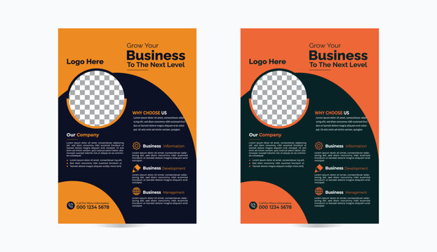 Creative modern  business flyer template design set, Brochure design, cover modern layout, annual report, poster, flyer in A4 with colorful business proposal, promotion, advertise, publication,