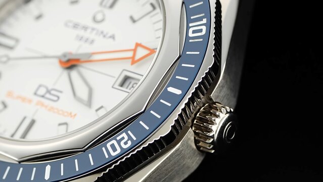 Certina DS Super PH2000M, Luxury Swiss watch, wristwatch. watch on black background