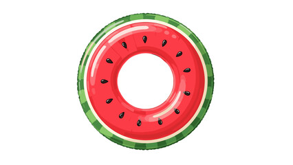 Watermelon inflatable swim ring top view isolated illustration © Andrei