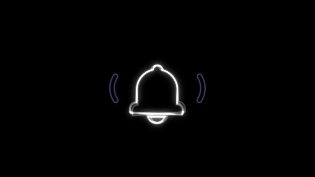 Neon Notification Bell Icon Animation