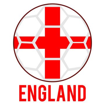 England Flag on a Soccer Ball Design as a Participant of Soccer World Championship 2026