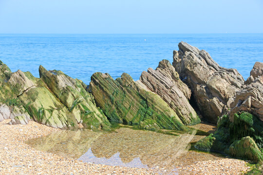Slapton Sands beach in Start bay in South Devon	