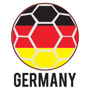 Germany Flag on a Soccer Ball Design as a Participant of Soccer World Championship 2026
