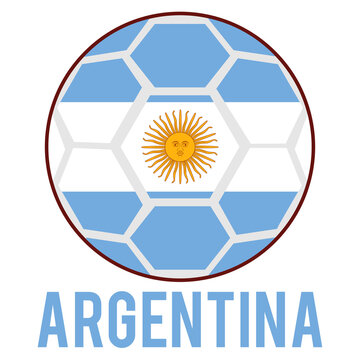 Argentina Flag on a Soccer Ball Design as a Participant of Soccer World Championship 2026