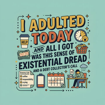 Adulting today leads to existential dread and debt.