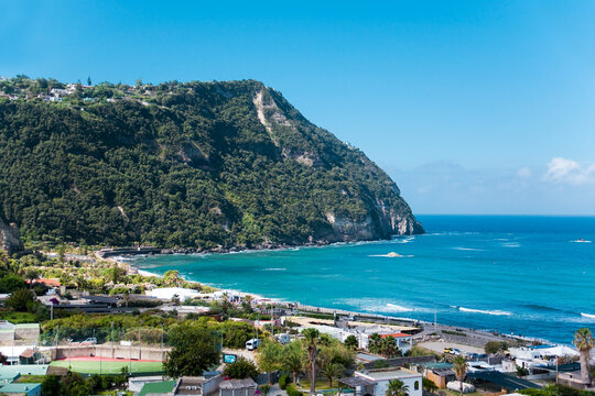Citara Beach and Coastal Cliffs on Ischia Island, Italy