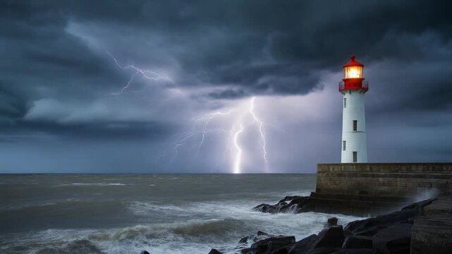 Orage en mer