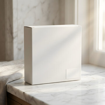 Modern minimalist white kitchen cabinet with drawer.