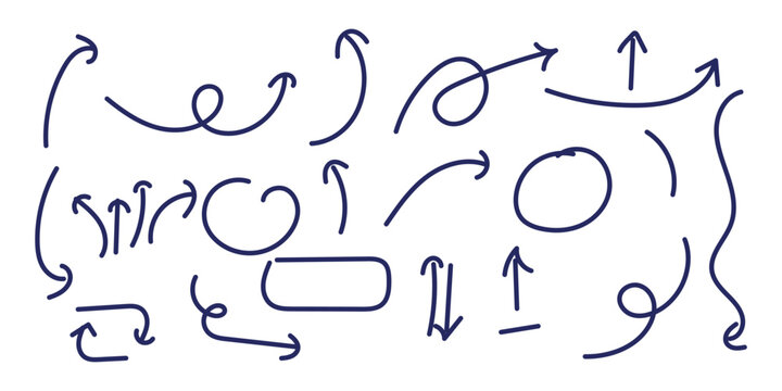 Hand drawn arrows and pointers