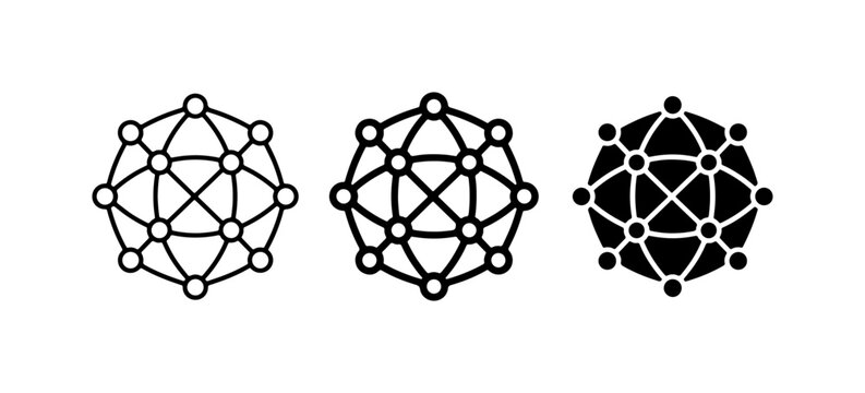 Network Icons, Connectivity Symbols, Global Connection Graphics, Data Structure Icons