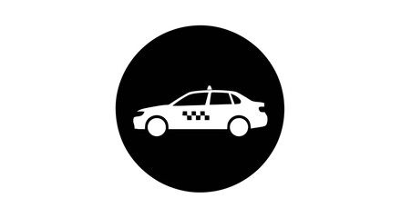 Naklejka premium Vector illustration of taxi cab icon, vector illustration on a transparent background