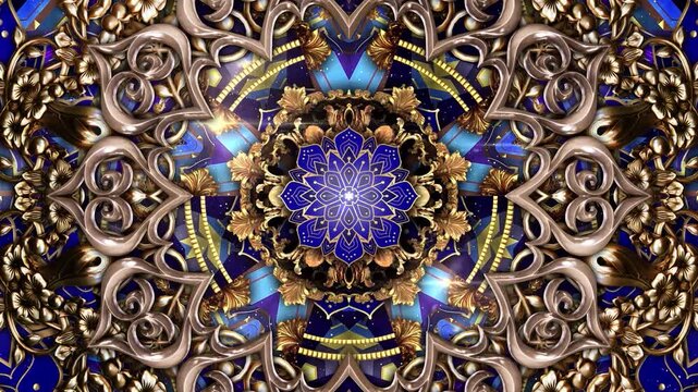 Golden Blue Mandala