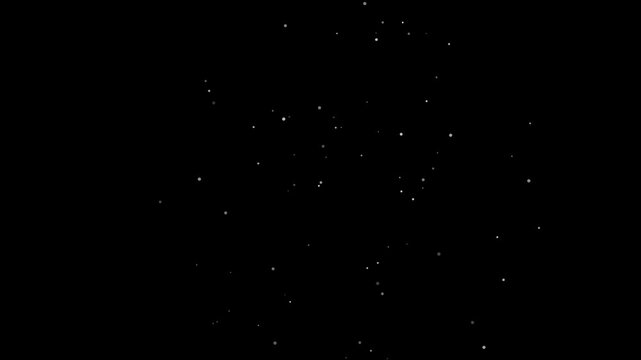 Abstract star field background featuring white glowing particles scattered on a dark black space backdrop for digital projects and creative website design (528)