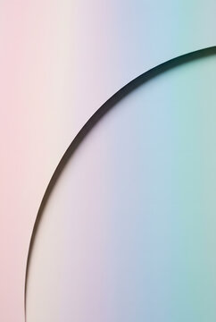 Pastel Gradient Paper Background With Curved Shadow