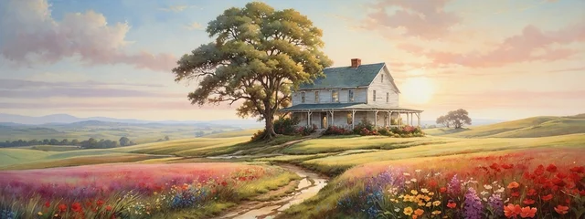 A serenely shimmering watercolor scene © jhantares