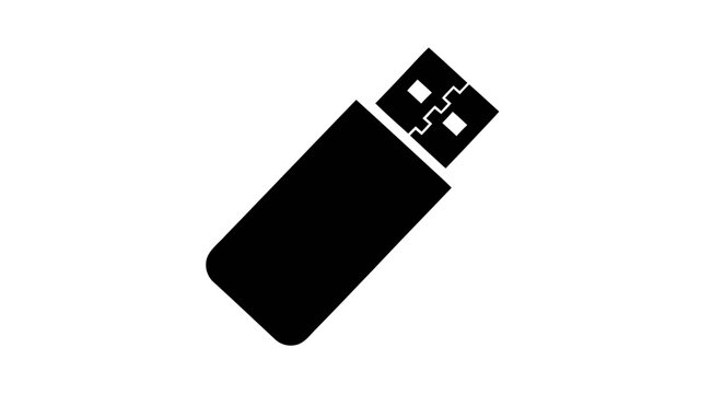 Vector illustration of usb flash drive icon on a transparent background