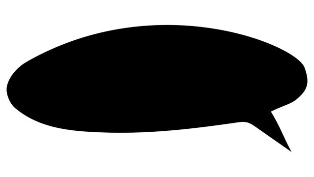 PNG Black speech bubble illustration., transparent background
