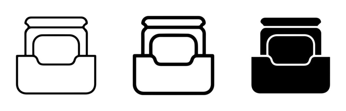 3 Camera silhouette icons, solid black style, photography set