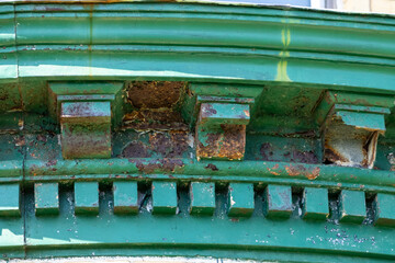 Weathered Green Trim on Historic Sandy Hook Building © Emily McKenna
