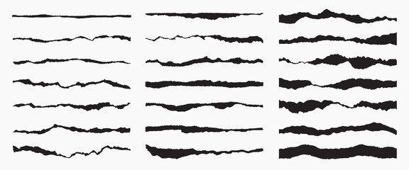 Fototapeta na wymiar Ripped paper edge collection vector