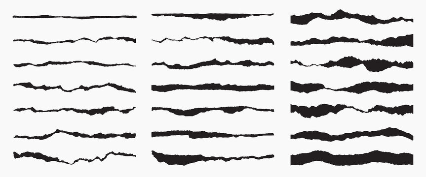 Ripped paper edge collection vector