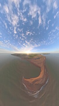 9:16 Vertical 4K Drone Aerial: River Deben Estuary and Felixstowe Ferry, Suffolk