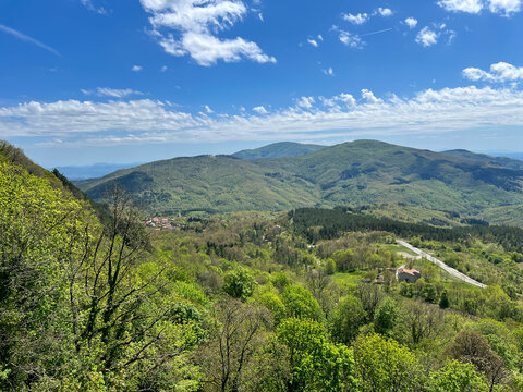 View of the surrounding area from the Sanctuary of La Verna &ndash; a Franciscan sanctuary above the town of Chiusi della Verna in the province of Arezzo, Italy, where St. Francis received the stigmata.