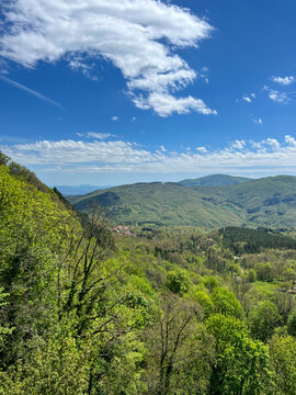 View of the surrounding area from the Sanctuary of La Verna &ndash; a Franciscan sanctuary above the town of Chiusi della Verna in the province of Arezzo, Italy, where St. Francis received the stigmata.