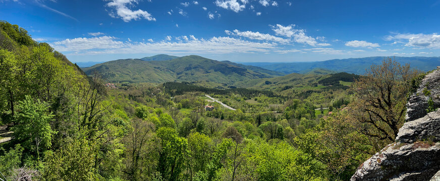 View of the surrounding area from the Sanctuary of La Verna &ndash; a Franciscan sanctuary above the town of Chiusi della Verna in the province of Arezzo, Italy, where St. Francis received the stigmata.