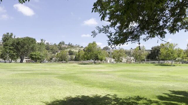 Green public park in Southern California, USA
