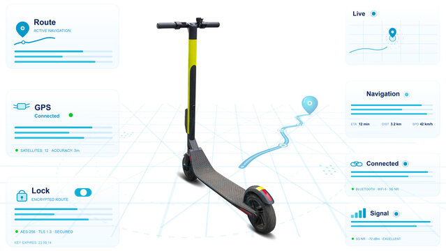 Electric scooter fleet management and tracking system.