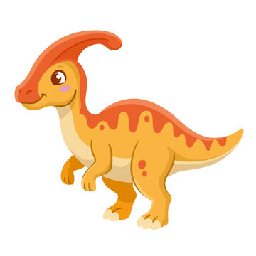 Parasaurolophus Cartoon Illustration