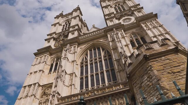 Westminster Abbey West Front From Stone Wall London England