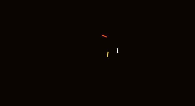 Minimalist loading spinner animation with rotating colorful dash segments animation