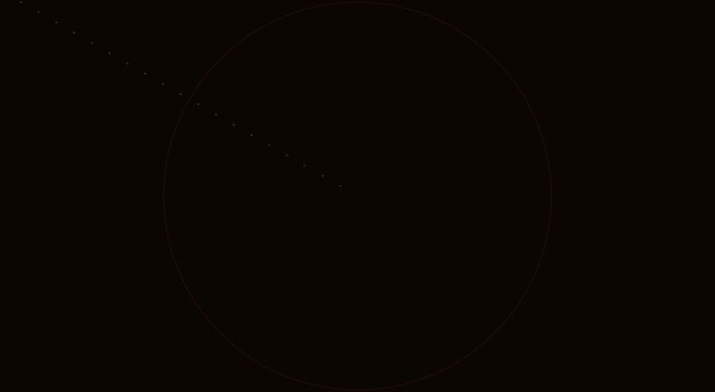 Minimalist radar screen animation with rotating scanning line on animation black background