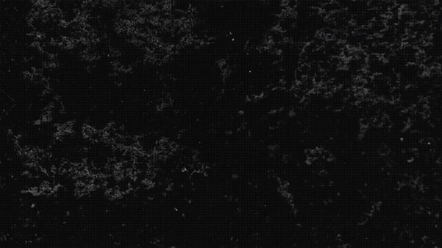Seamless looping animated halftone texture with dirty grunge borders. Distressed analog screen distortion motion graphic. Film distressed grunge overlay for vintage video editing and cinematic design.