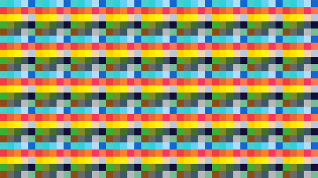 Abstract colorful pixel grid mosaic seamless pattern background