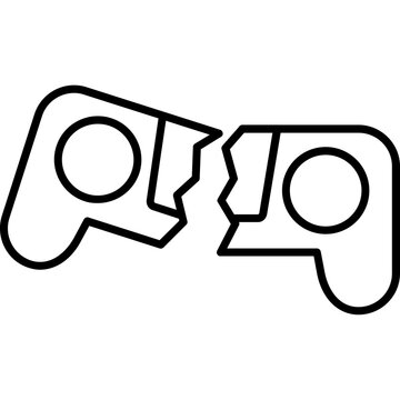 Broken Game Console Outline Icon