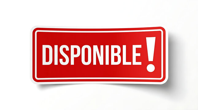 Red available for sale sign with bold text