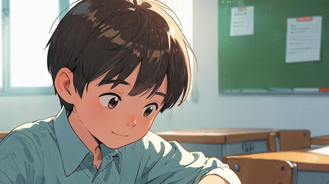勉強する男子学生 - 勉強する男子学生3