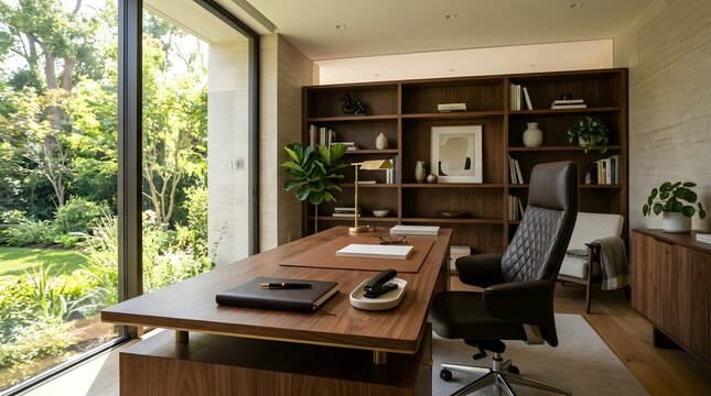 Luxury Contemporary Home Office Interior
