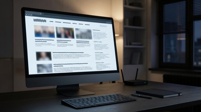 News website homepage with mass produced headlines and comment blocks