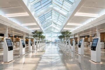Obraz premium Minimalist luxury interior and scenic outdoor spaces design for modern lifestyle.